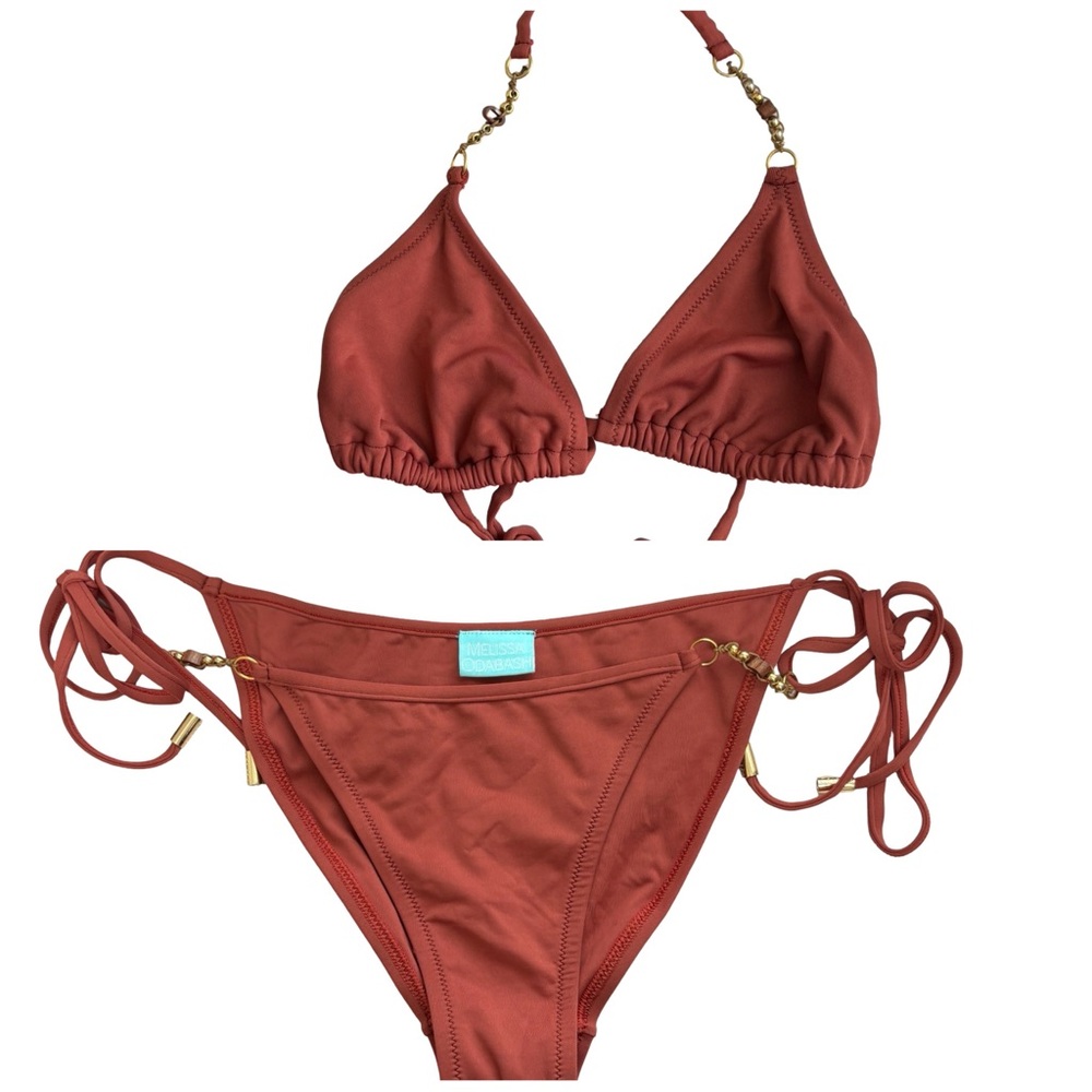 Melissa Obadash Dark Orange Bikini Size 6